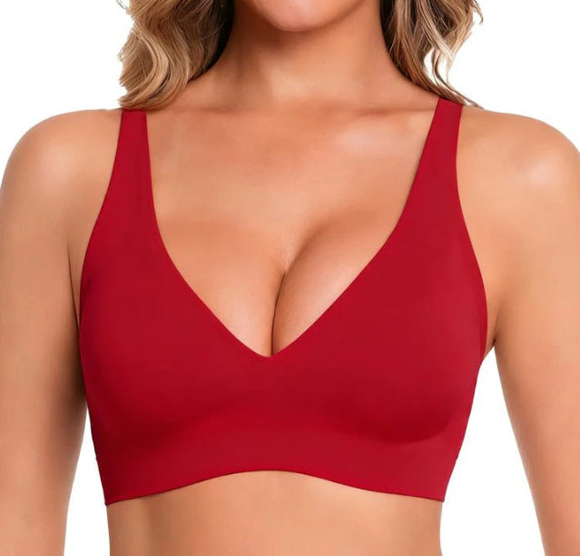 Seamless wire-free comfortable full-cup bra