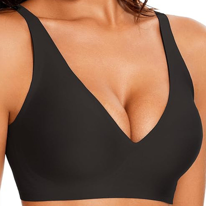 Seamless wire-free comfortable full-cup bra