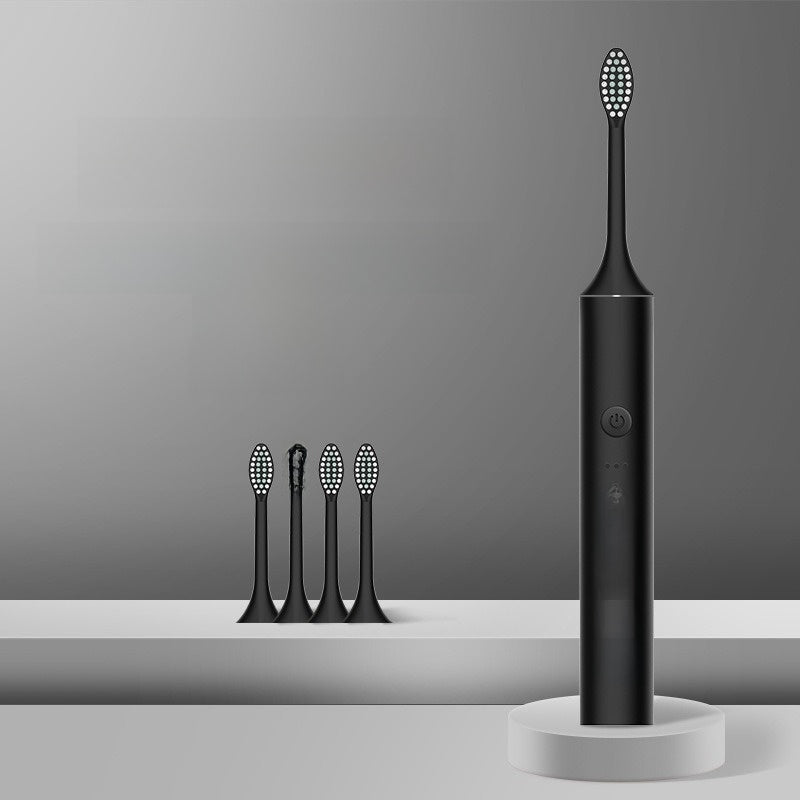 Ultrasonic Soft Bristle Electric Toothbrush with 4 Brush Heads